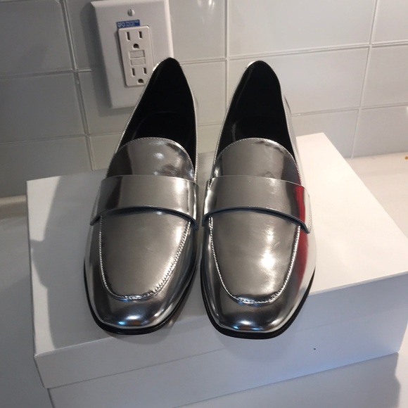 Diane Von Furstenberg Shoes - NEW! DVF Lafayette Silver Loafers